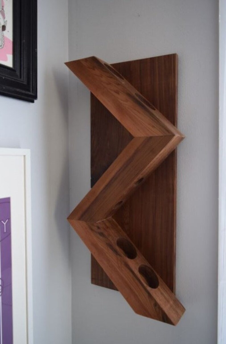 Zig Zag Wine Rack 6 Bottle Etsy