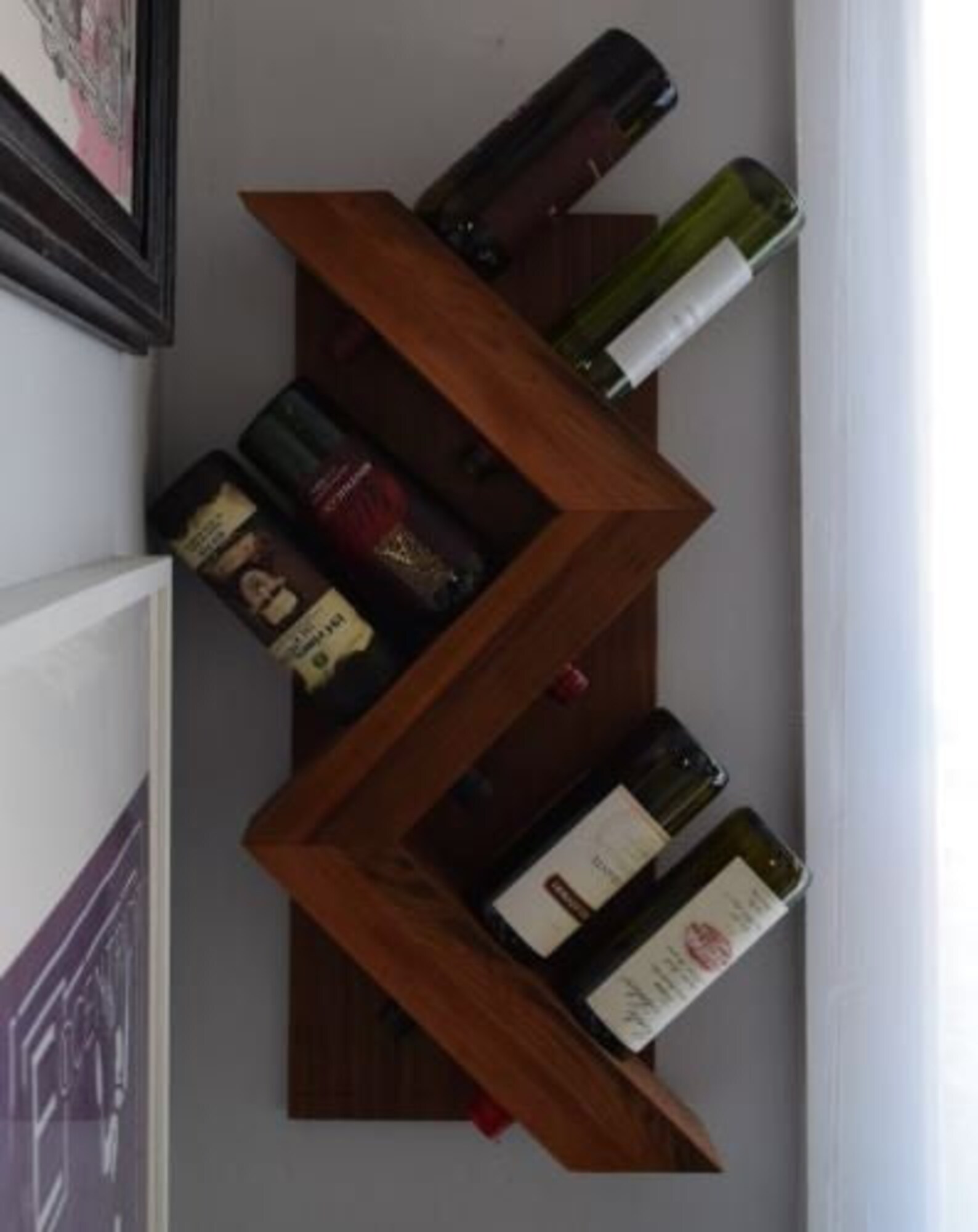 Zig Zag Wine Rack 6 Bottle Etsy
