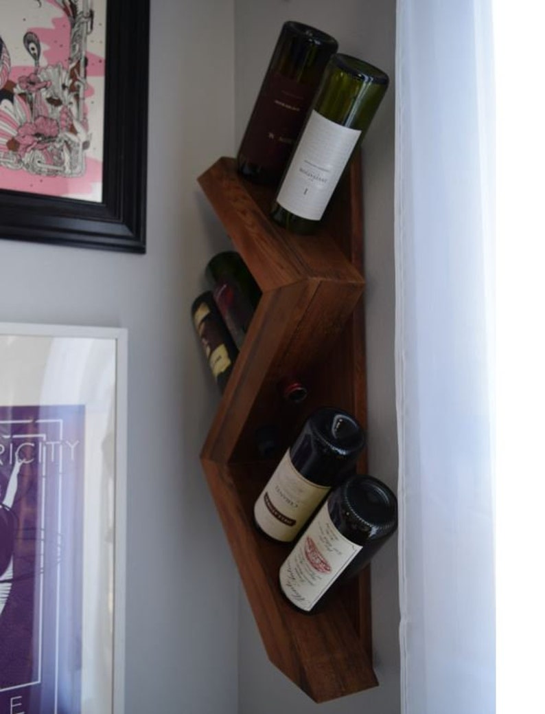 Zig Zag Wine Rack 6 Bottle Etsy