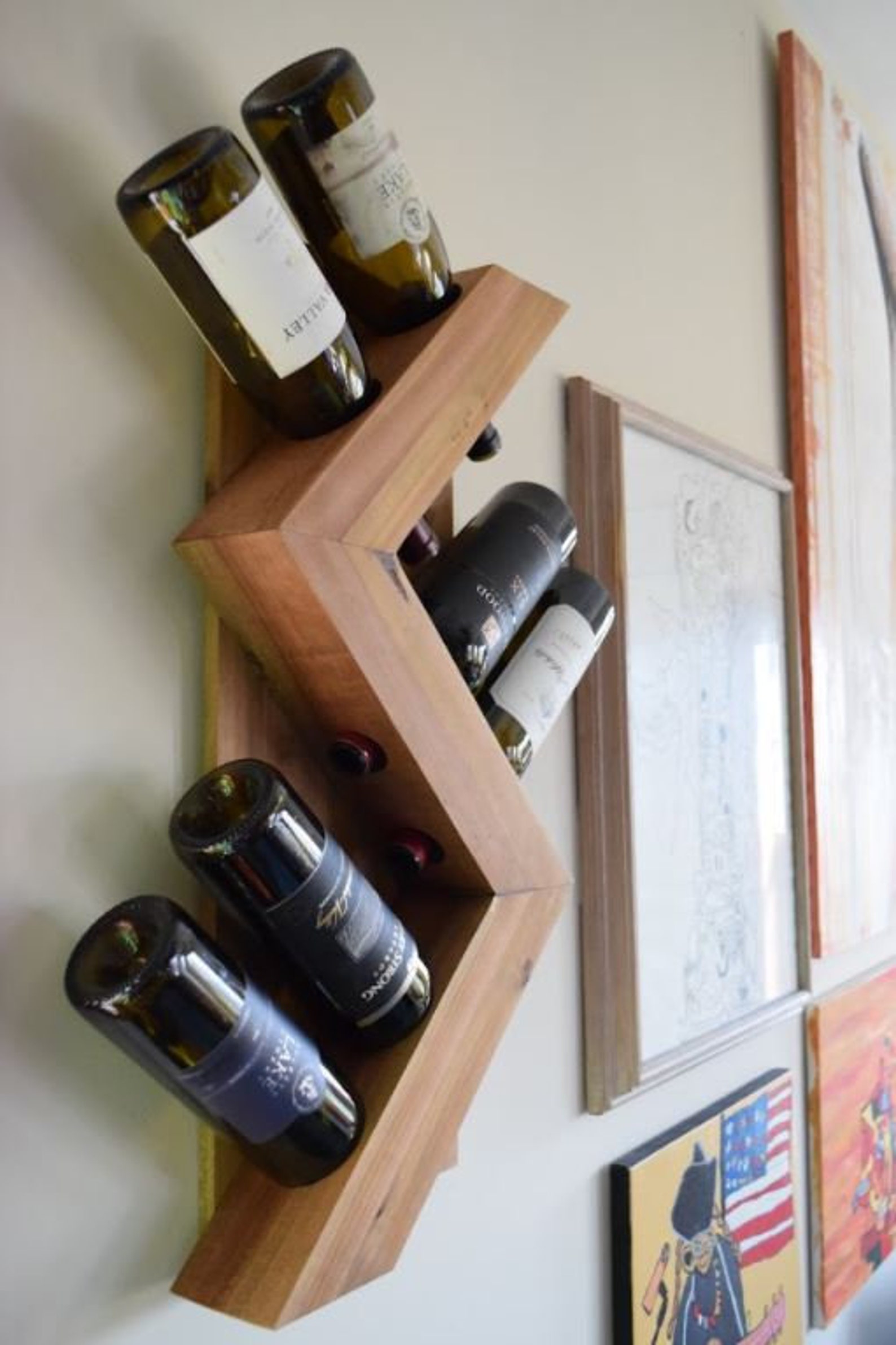 Zig Zag Wine Rack / 6 Botellas Etsy