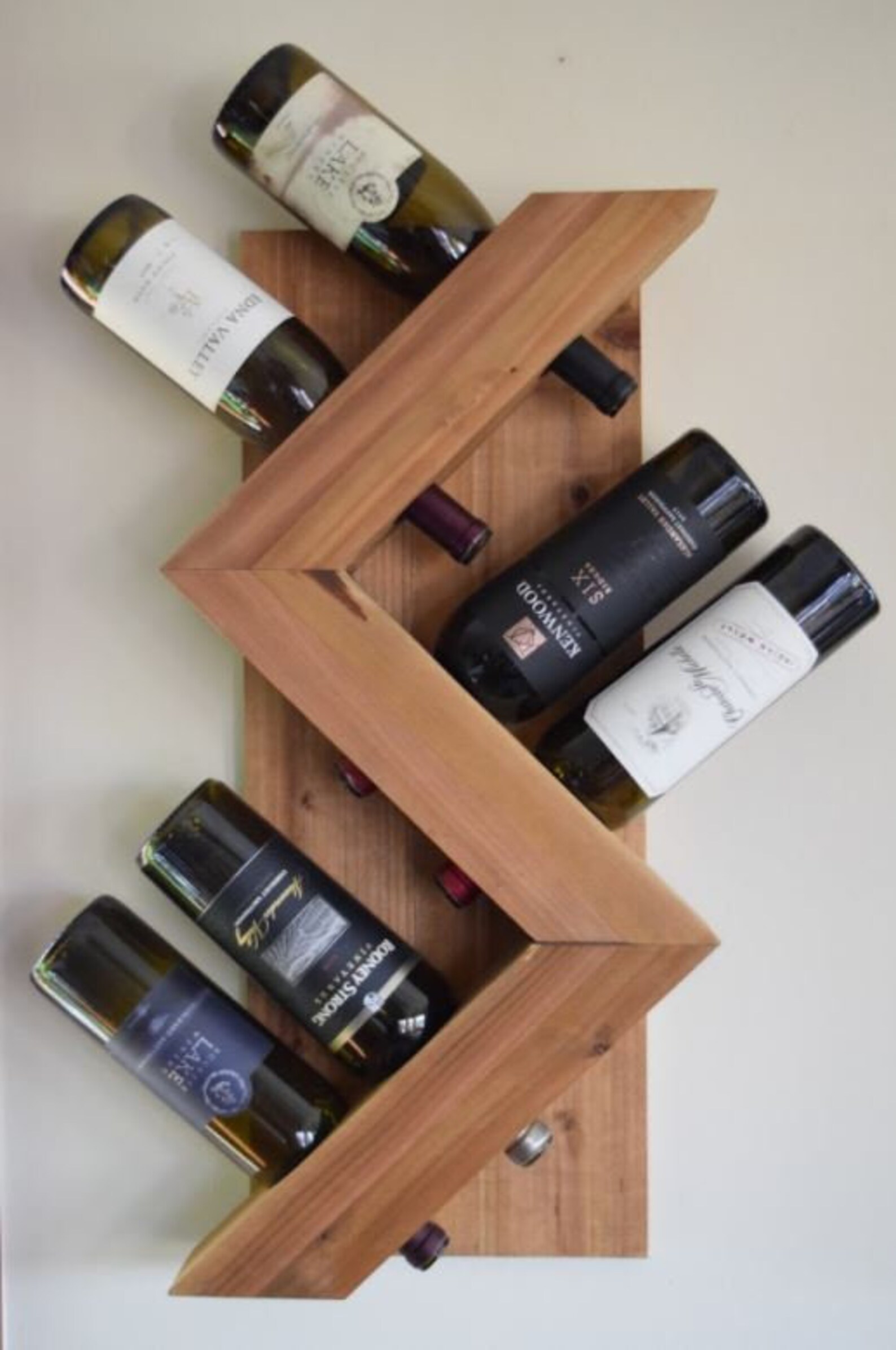 Zig Zag Wine Rack 6 Bottle Etsy