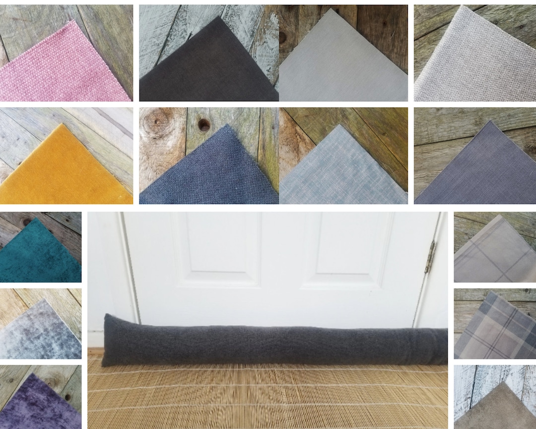 Energy Saver LONG Draft Excluder With Filling Fire Resistant Fabric 26 Colours Draught Stopper