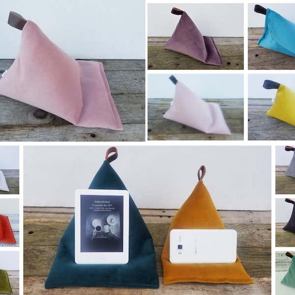 Luxury Tablet Pillow |Tablet/Kindle/IPad Pillow Stand | 13 Colours| Home Office & Homeschooling | Bed Beanbag Stand | WFH