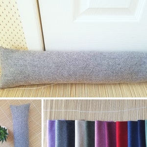 Woolen Draft Excluder With Filling | Fire Resistant Upholstery Fabric | Window Draft Stopper |Eco Friendly| Grey Wool | Christmas