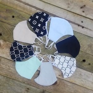 100% Cotton Face Mask With Filter Pocket, Handmade In UK, Reusable and Washable Face Mask, Breathable Face Mask, Mother&#39;s Day Gift