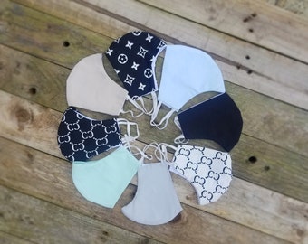 Cotton Face Mask With Filter Pocket: Handmade Reusable Mask