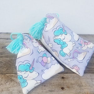 Handmade Cotton Tablet/Kindle/IPad Pillow Stand | Mint Unicorn|  Bed Stand With Tassel | Homeschooling | Bed Beanbag |Stand For kobo