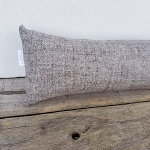 LONG Draft Excluder With Filling | Fire Resistant Upholstery Fabric | Brown Wool Looking Draught Stopper | Ecco Friendly | Mother&#39;s Day