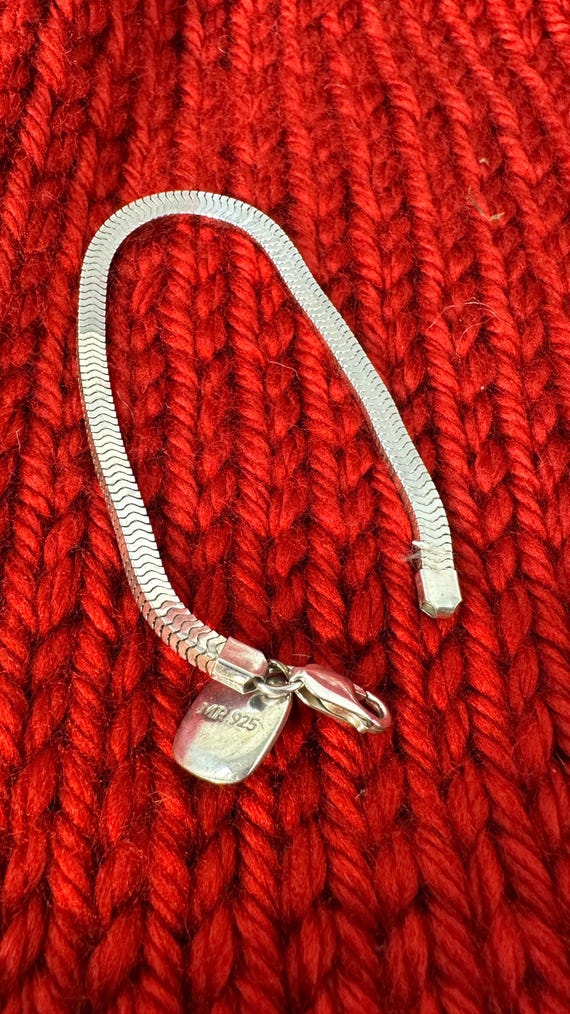 Square Snake Chain Bracelet - Silver Leopard Char… - image 5