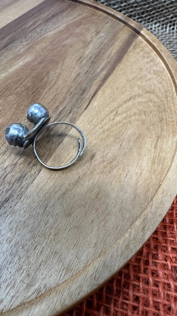 Balls on Lighting Bolt Silver Ring 925 Sterling S… - image 6