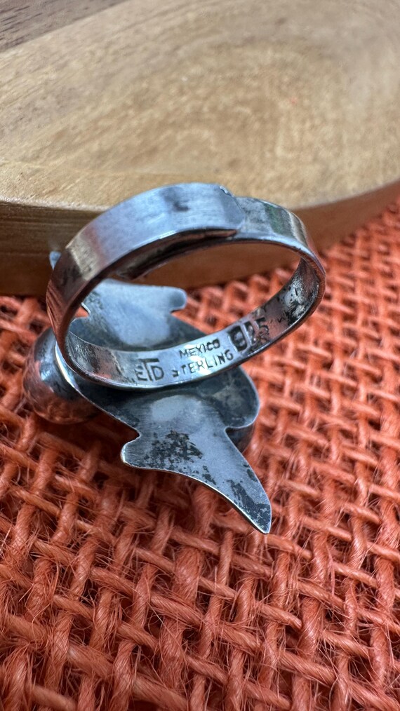 Balls on Lighting Bolt Silver Ring 925 Sterling S… - image 5