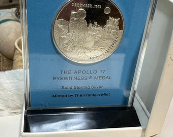 Apollo 17 ooggetuigenmedaille 925 sterling zilver