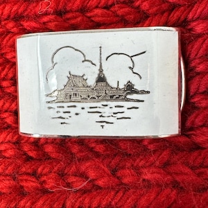SIAM City Scene Belt Buckle - 925 Sterling Silver