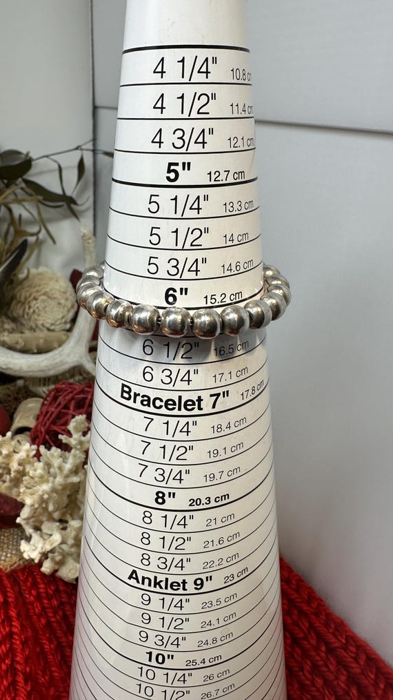 8mm Silver Ball Bracelet View 4