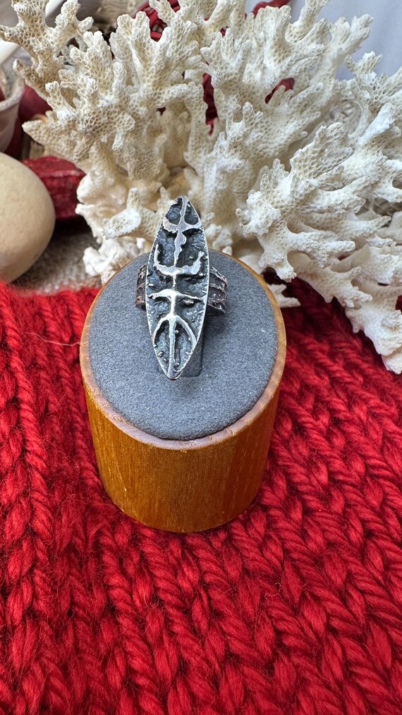 Long silver Designed Ring - image 5