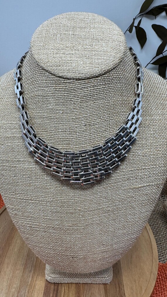 STUNNING Woven Solid Cleopatra Chain Necklace & B… - image 5