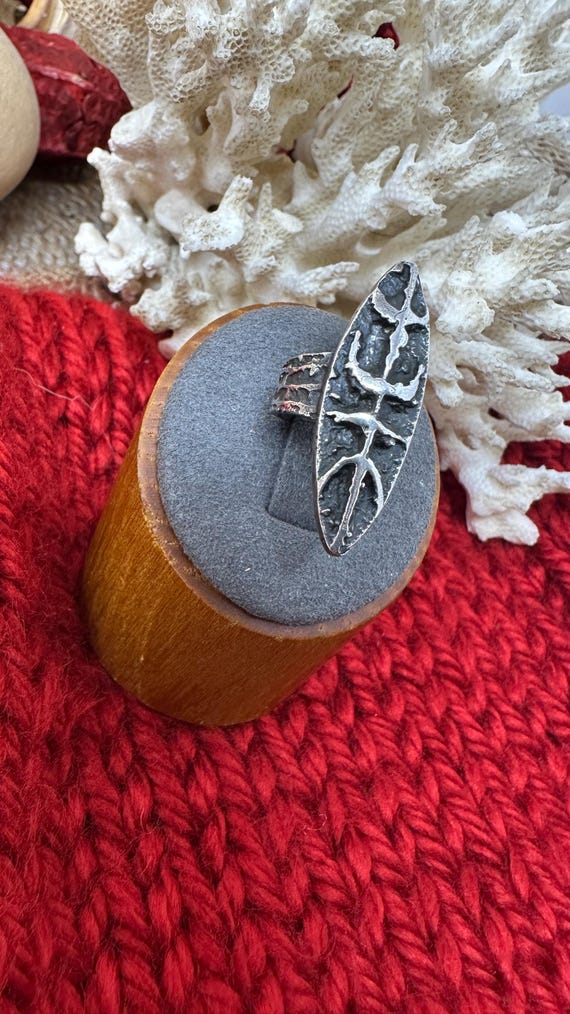 Long silver Designed Ring - image 2