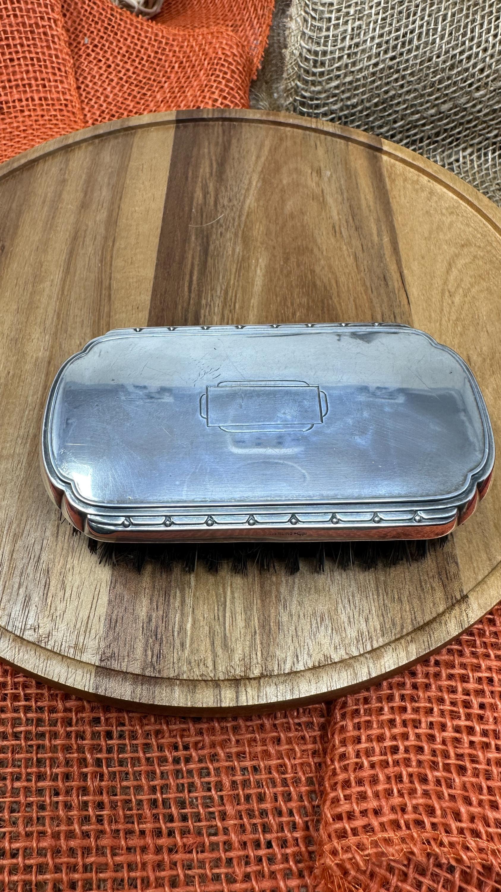 銀製 ブラシ アンティーク アンティーク 洋服ブラシ 4.5インチ モノグラム可能 925スターリング