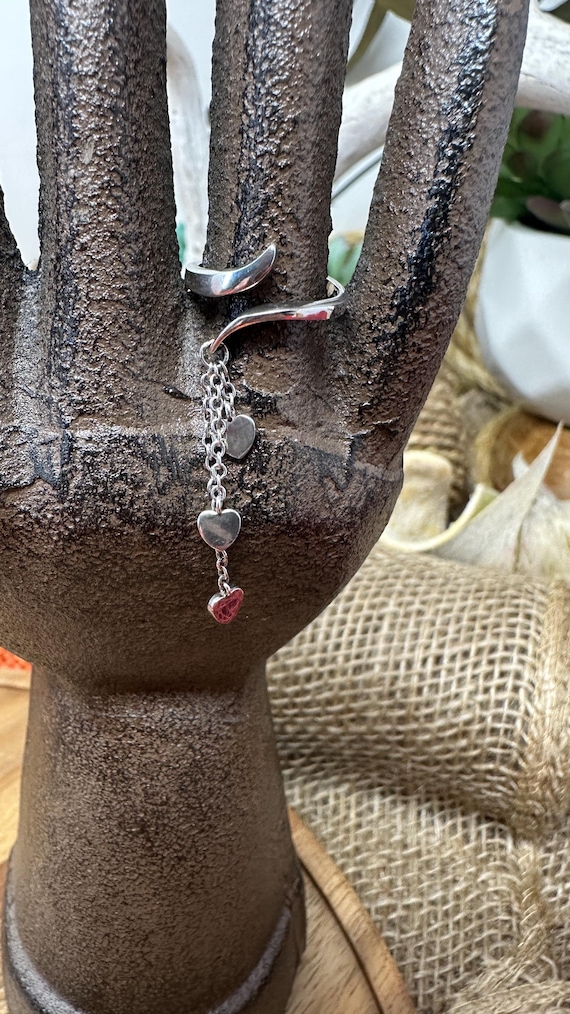 Dangling Hearts Ring - 925 Sterling Silver - image 2