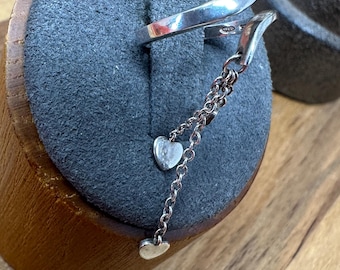 Dangling Hearts Ring - 925 Sterling Silver