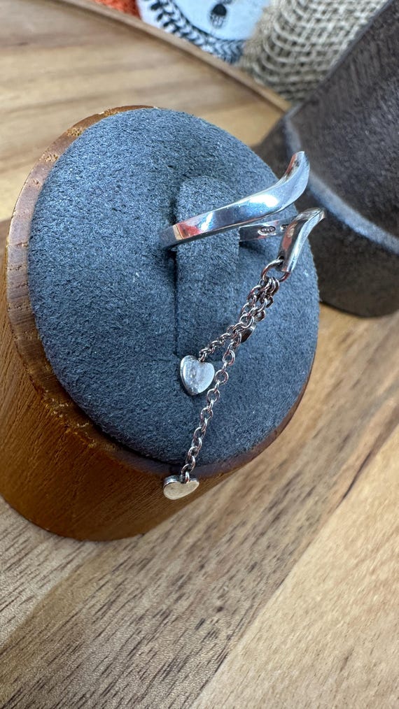 Dangling Hearts Ring - 925 Sterling Silver - image 1