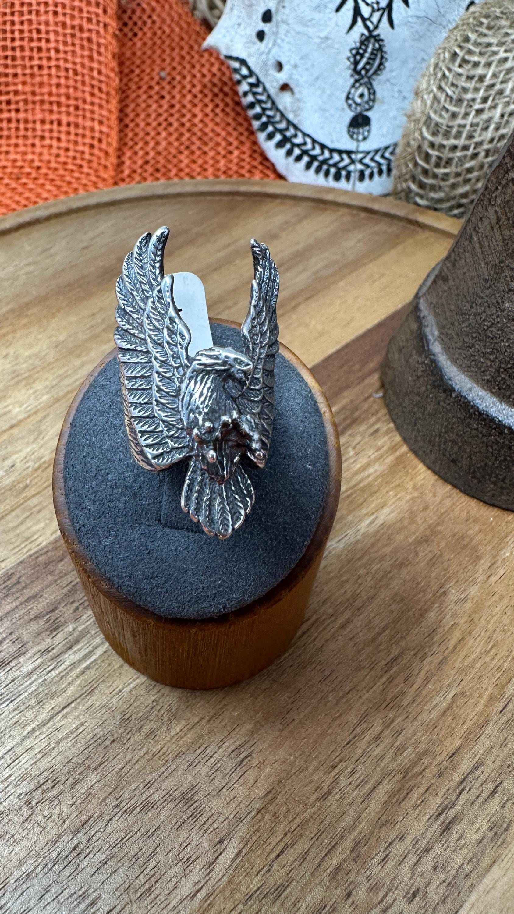 G and S Eagle Ring - Etsy