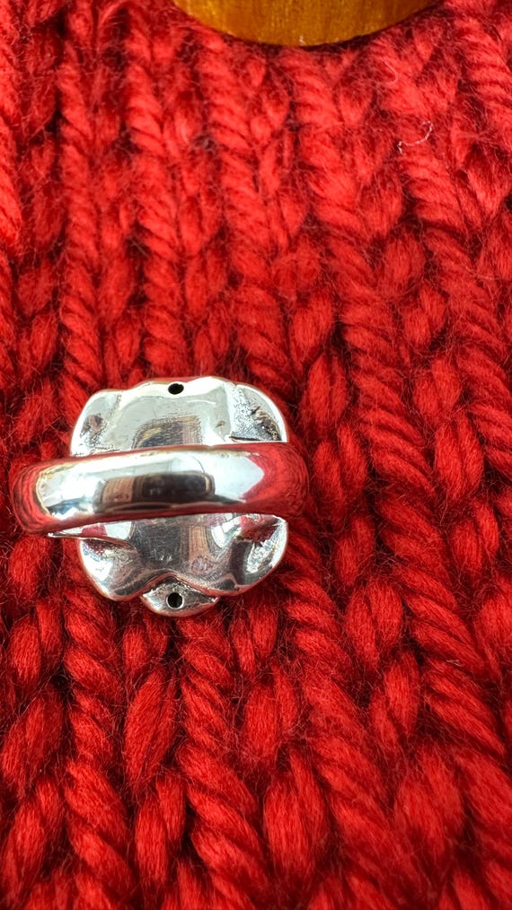 Beautiful Silver Rose Ring - image 4