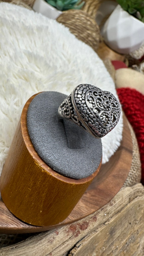 Heart - Open design Ring 925 Sterling Silver