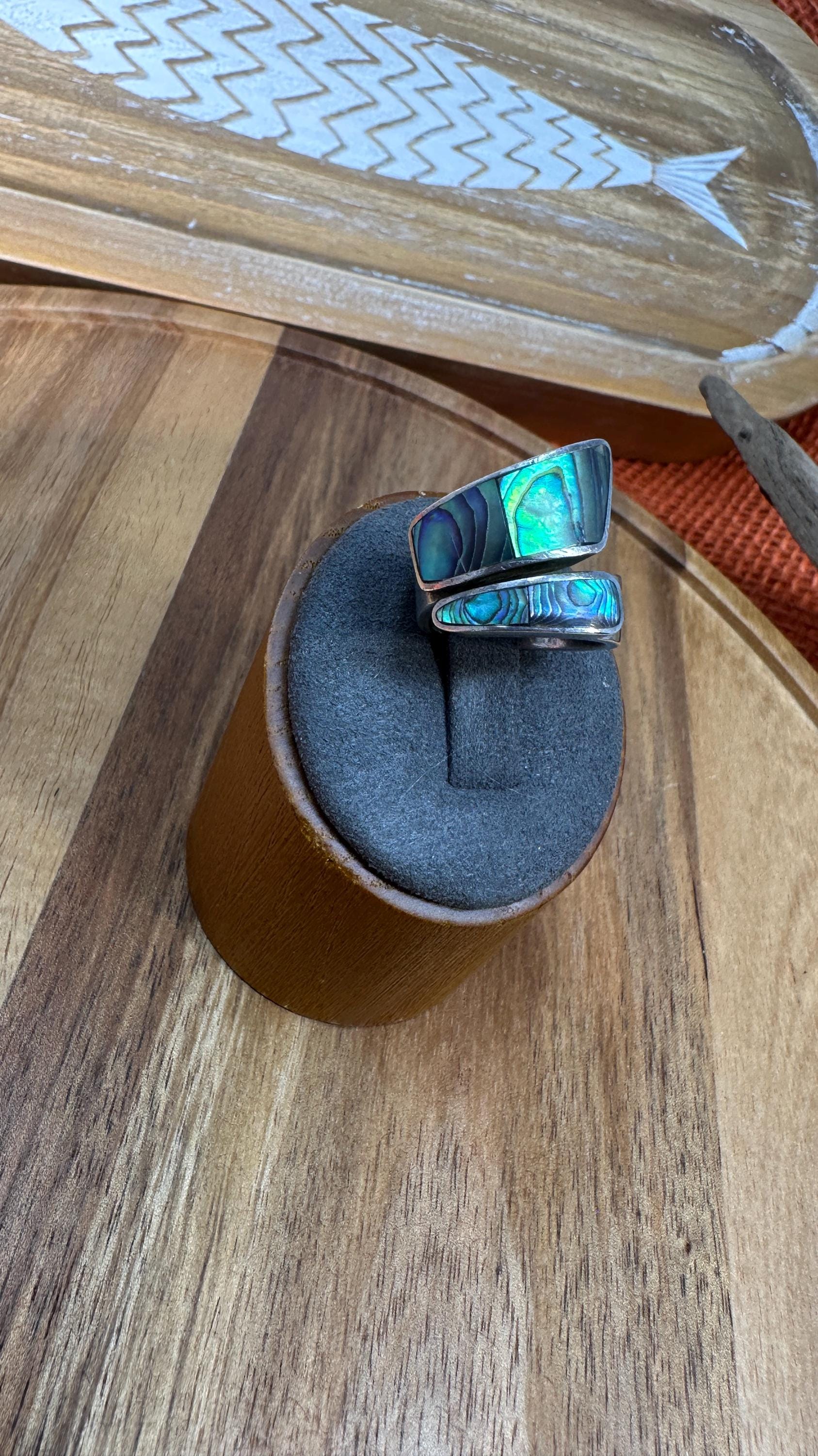 Sajen Paua - Abalone Shell Sterling Silver Ring - 925 Sterling Silver