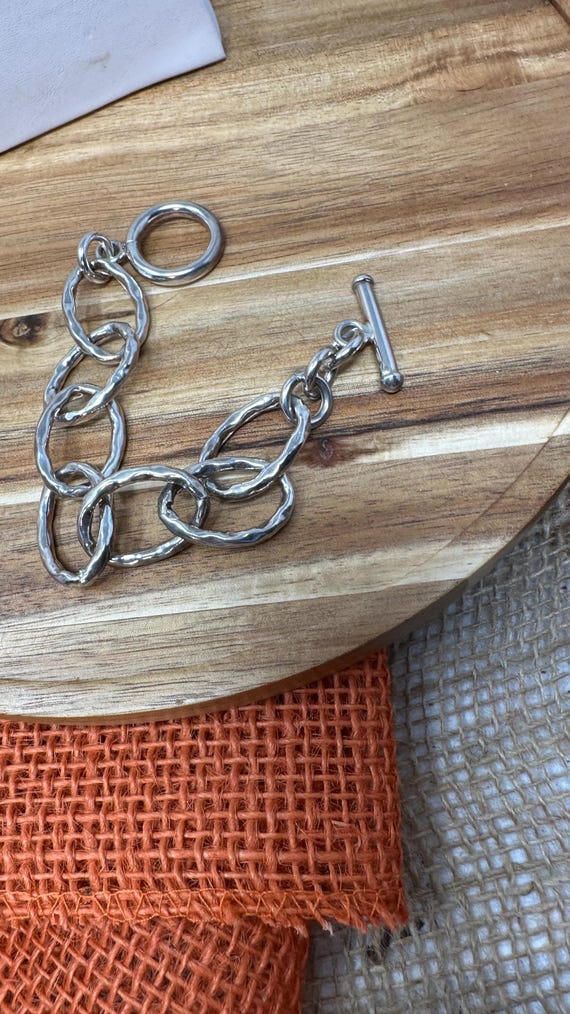 Hammered Link Bracelet - image 3