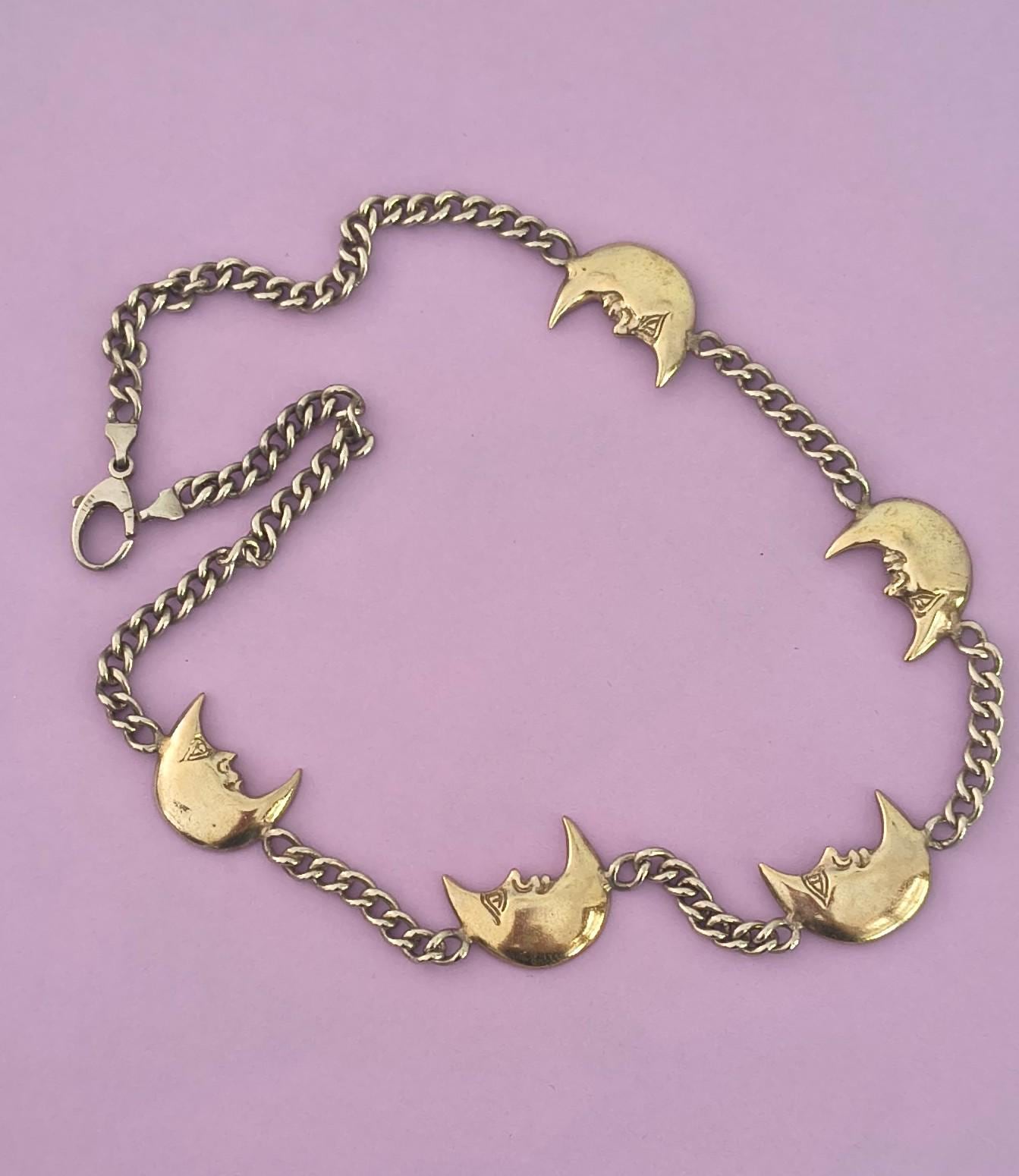 Sergio Bustamante Moon Pendant - Etsy