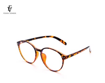 Caulfield - Smooth Tortoise Anti Blue Light Glasses by FV Lenses