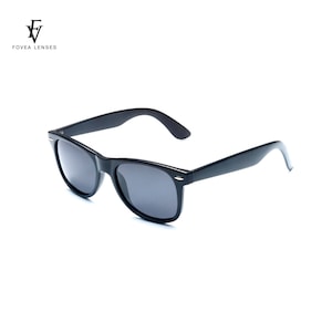 Lazarus - Tijdloze zwarte Wayfarer, gepolariseerde zonnebril van FV Lenses