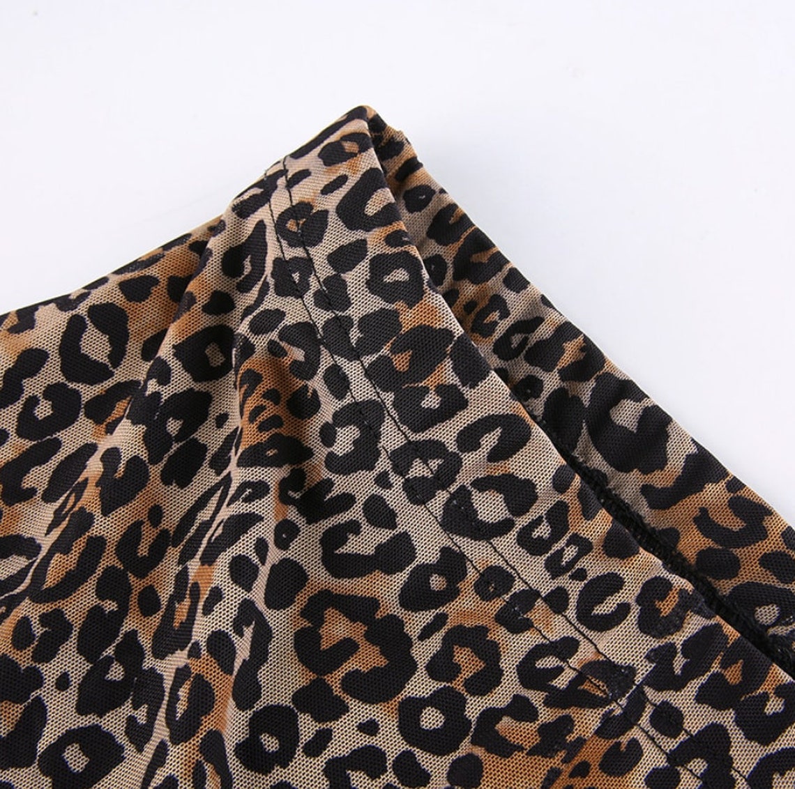 Y2K Leopard Pattern Flare E-girl Vintage Slim High Waist 90s | Etsy