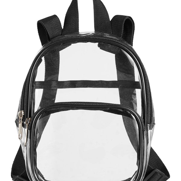 Heather Clear Stadium Bag- Black main image 1