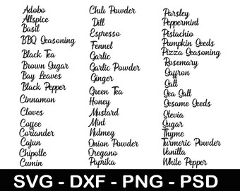 Download Spice Labels Svg Etsy