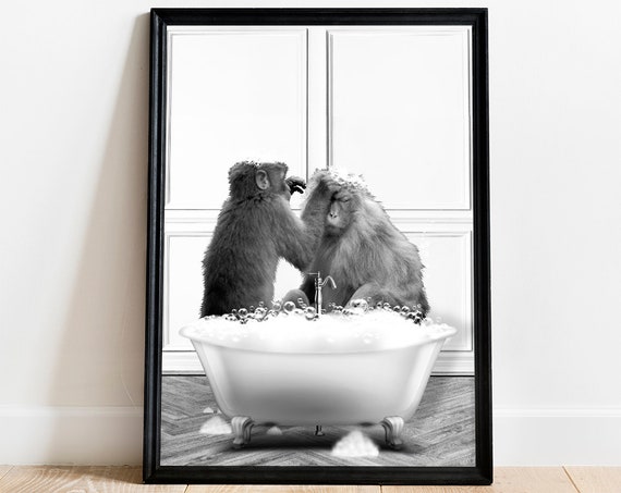 2 Monkeys in a Bathtub Print Monkey Bathtub Funny Bathroom - Etsy 2 Monkeys in a Bathtub Print Monkey Bathtub Funny Bathroom - Etsy