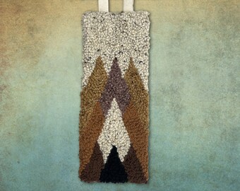 Handmade Mountains Modern Punch Needle Tapestry Wall Hanging