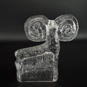 Glass Ram by Pavel Panek Sklo Union, Rudolfova Huť