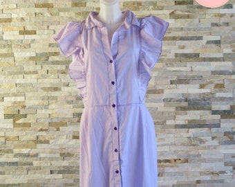 Vestido volantes camisero