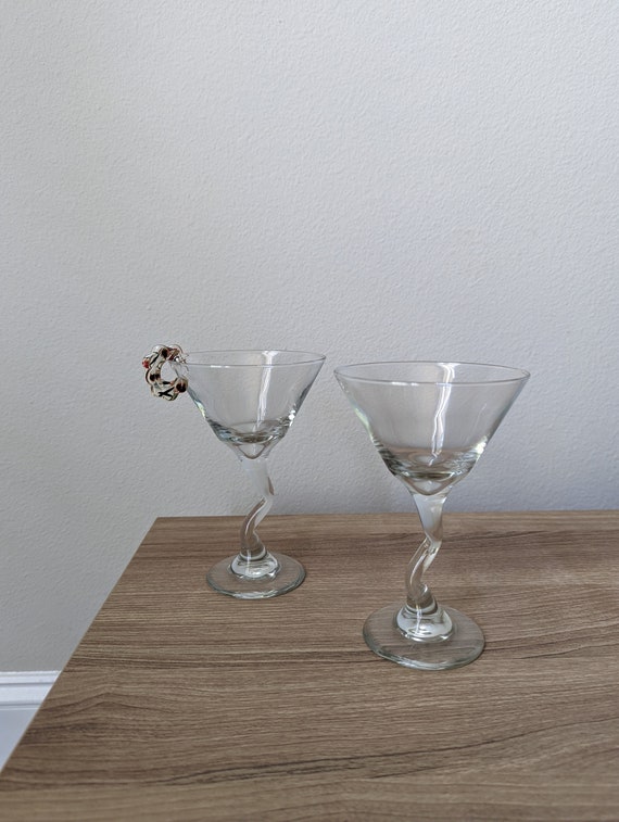 Vintage Z Stem Libbey Martini Glasses Set of 2 Etsy
