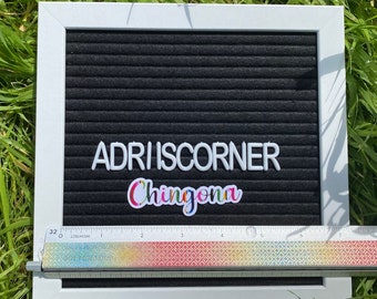 Chingona Serape Letters Sticker