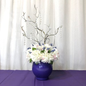 Purple Centerpiece, Purple Flower Arrangment, Centerpiece for Wedding, Centerpiece for tables,Centro de Mesa , Quinceanera centerpieces image 1