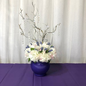 Purple Centerpiece, Purple Flower Arrangment, Centerpiece for Wedding, Centerpiece for tables,Centro de Mesa , Quinceanera centerpieces image 2