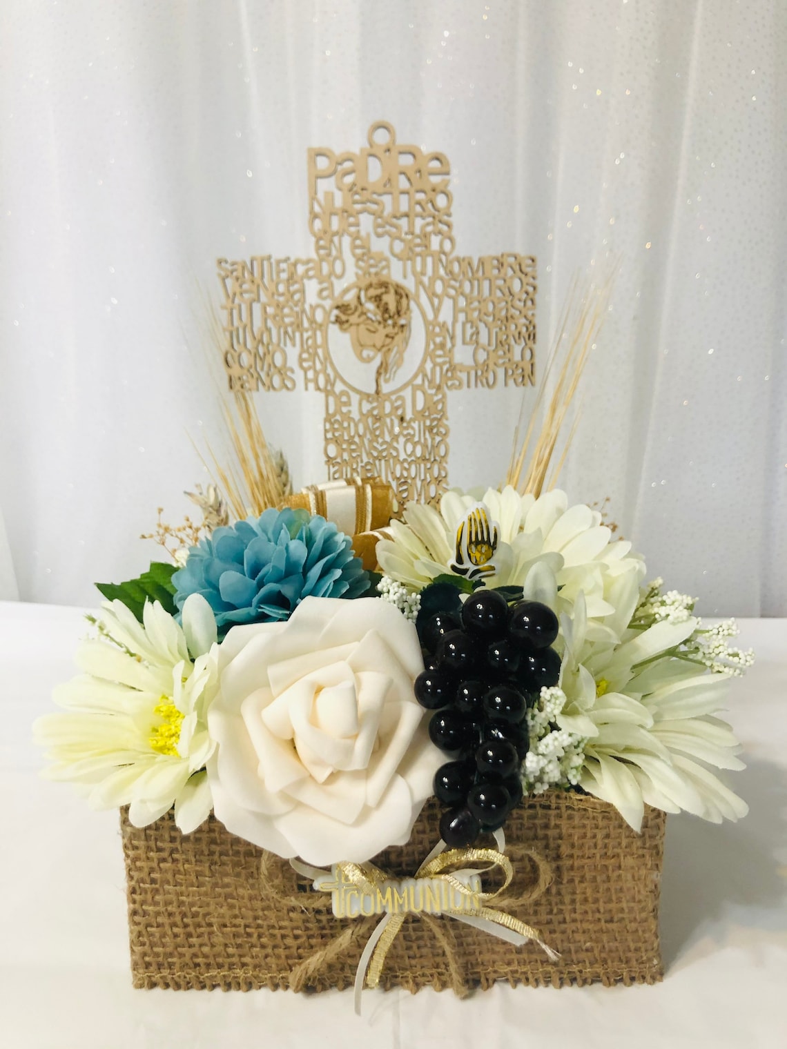 Baptism Floral Centerpieces, First Communion Floral Centerpieces, Baptism Centerpiece, Primera