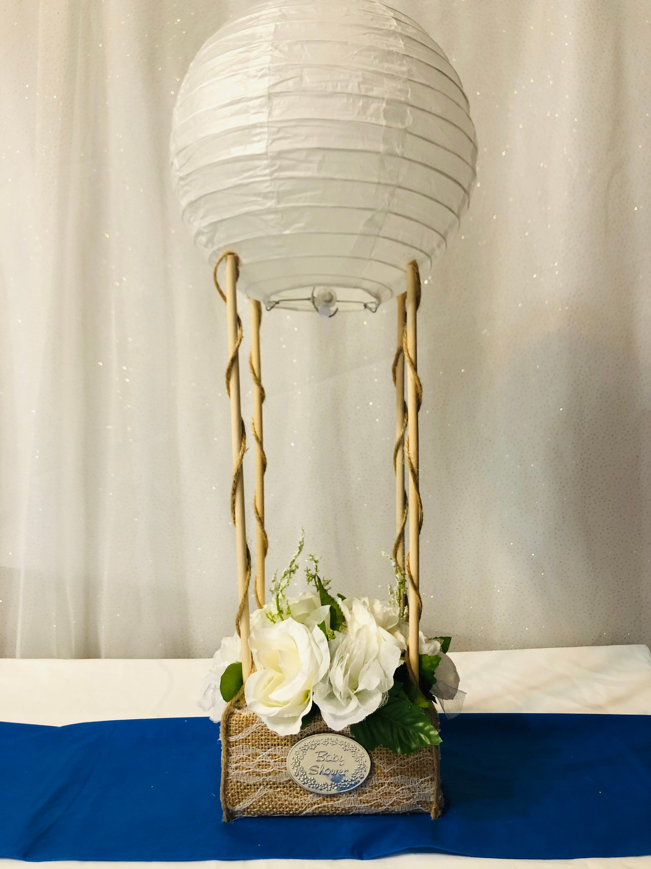 Centerpiece White Paper Lantern Centerpiece: Burlap, Lace, Floral Party  Decor - Etsy, image size:2250x3000