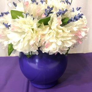 Purple Centerpiece, Purple Flower Arrangment, Centerpiece for Wedding, Centerpiece for tables,Centro de Mesa , Quinceanera centerpieces image 3