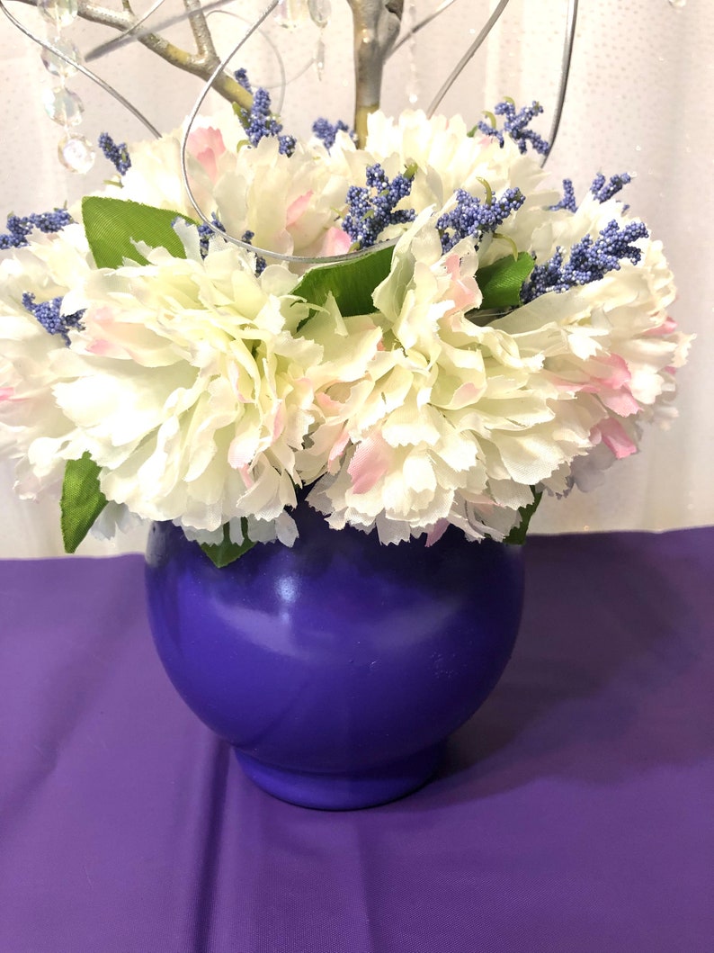 Purple Centerpiece, Purple Flower Arrangment, Centerpiece for Wedding, Centerpiece for tables,Centro de Mesa , Quinceanera centerpieces image 3