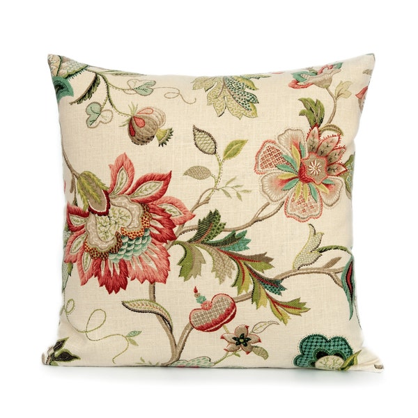 P. Kaufmann Brissac Jewel in Pink Decorative Pillow Cover. Accent throw pillow, home decor. 12x12 18x18 20x20 22x22 24x24 26x26 28x28