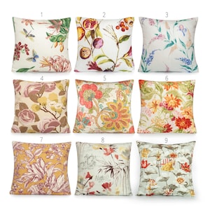 Richloom Atelier Tropical Fruits in Soft Pink, Blue, Green Floral Design Decorative Pillow Cover. Accent throw, lumbar pillows, home decor.